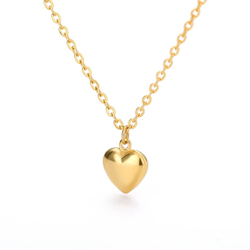 Collar clásico de corazón bañado en oro de 18 kt para San Valentín 